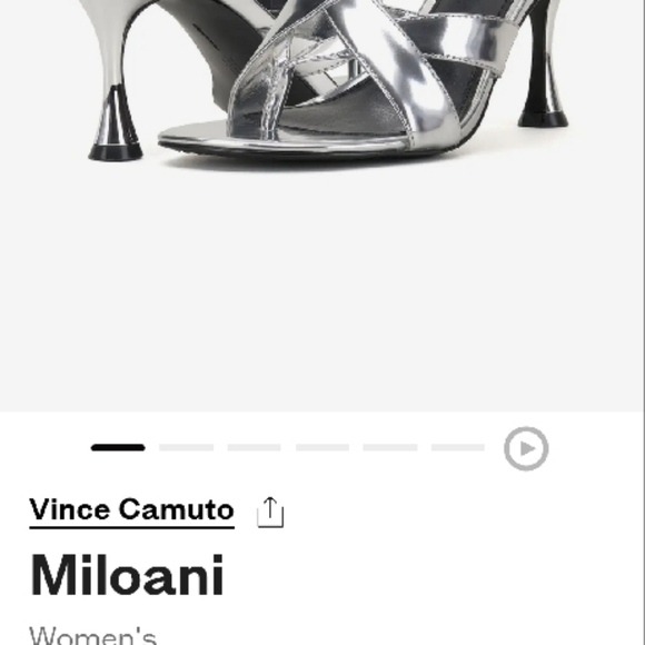 Vince Camuto Silver Strappy Heels - Picture 6 of 6